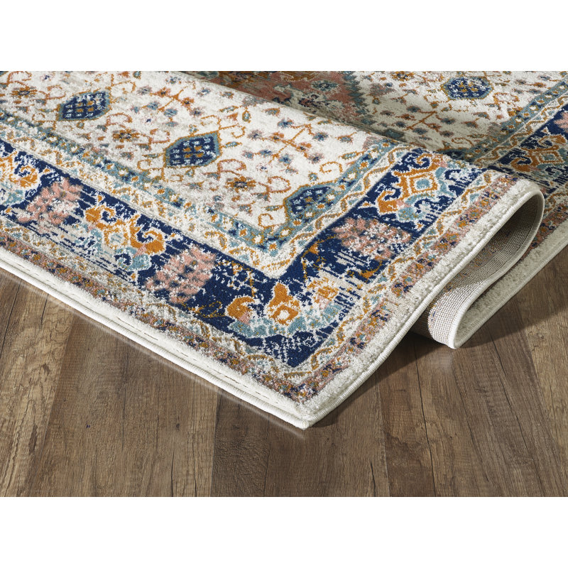 Tapis oriental beige Gardette, Rectangle 5 pi 3 po x 7 pi 6 po
