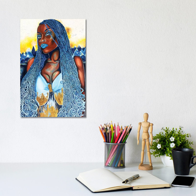 Yemaya - Painting on Canvas, 30.48cm H x 20.32cm W x 1.91cm D, Wrapped Canvas