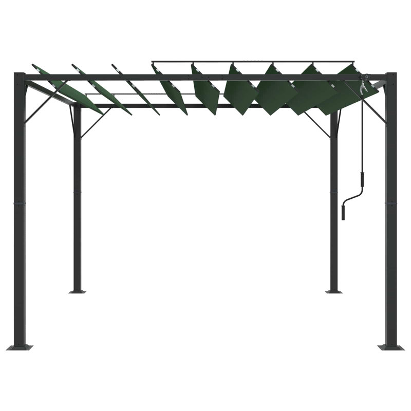vidaXL Gazebo with Louvered Roof Outdoor Patio Pavilion Fabric and Aluminium