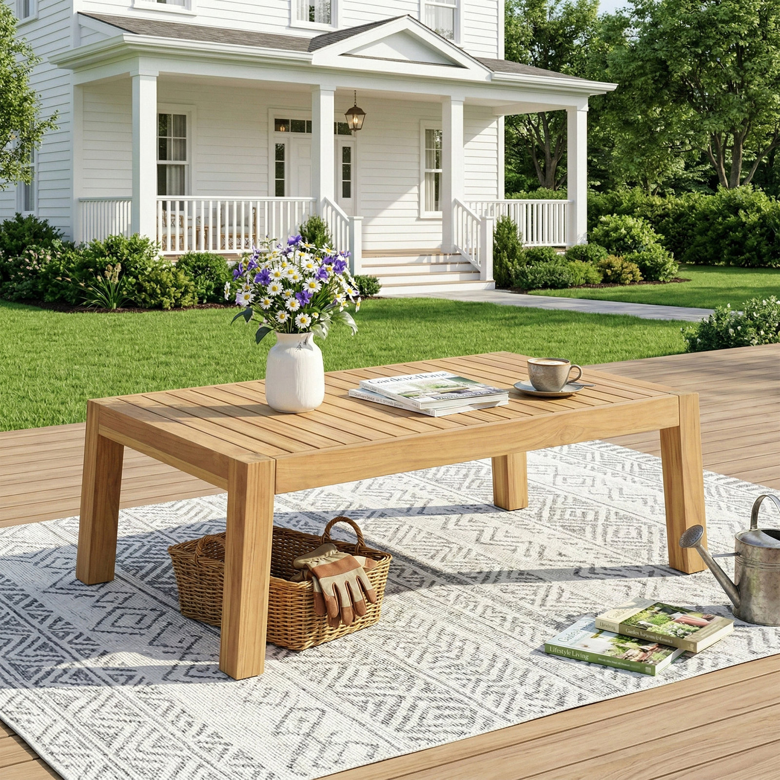 Hadria 53" Teak Patio Table