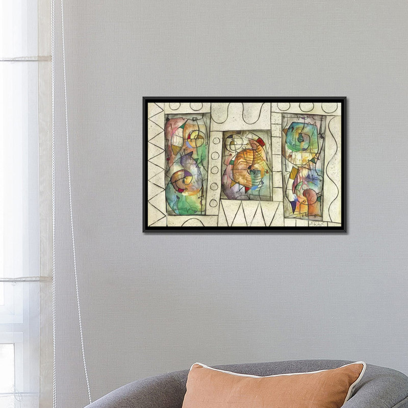 « oasis » par eric waugh, impression sur toile, H 18 po x l 26 po x P 1,5 po, Toile avec cadre flottant noir, Pas de tapis