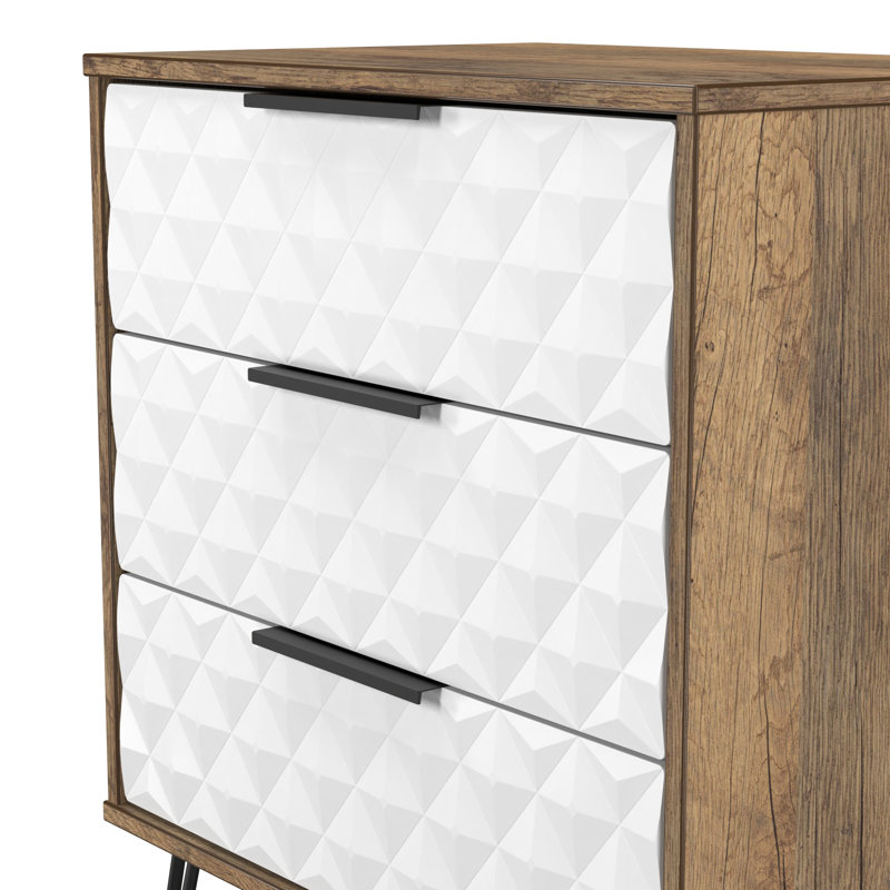 Talita 58 cm W Chest of 3 Drawers, White