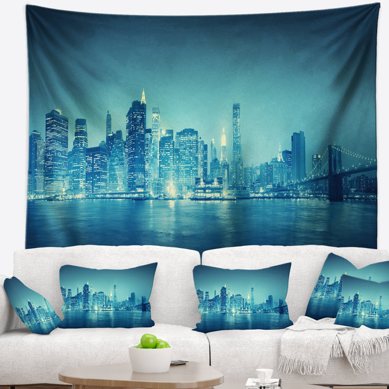 Polyester Tapestry, 50" H x 60" W, Teal