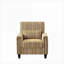 Fauteuil d'appoint moderne et confortable, siège rembourré avec garniture cloutée, tissu en polyester rayé jaune chaud-900829397