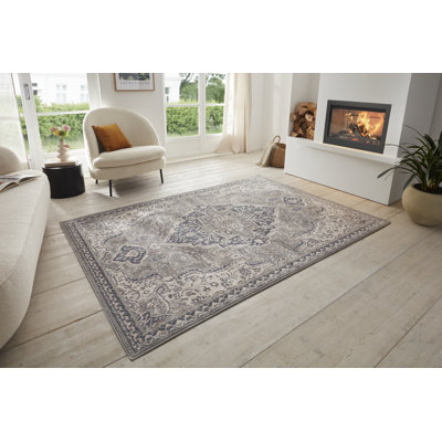 Handwoven Ivory/Grey Rug