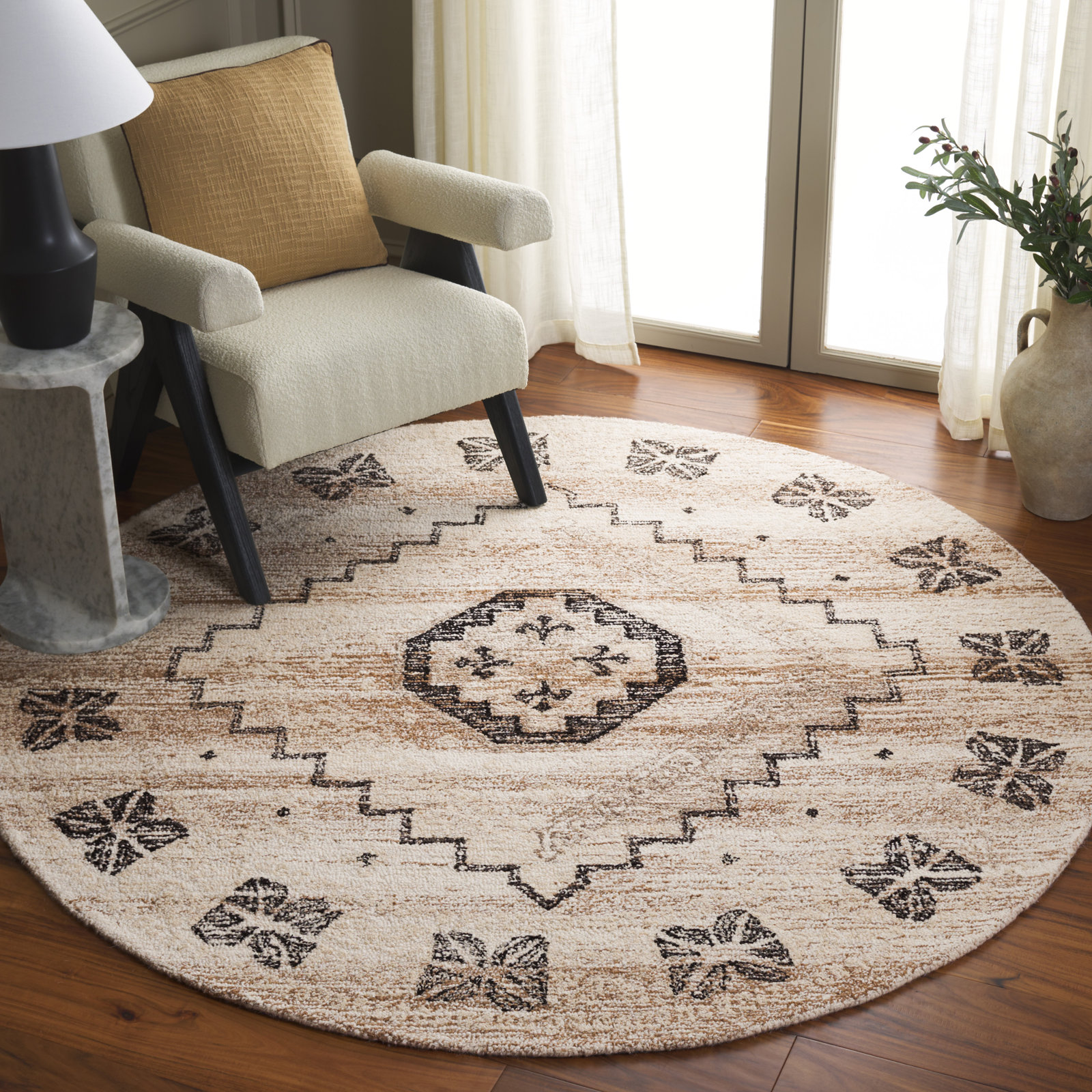 Barnwell Handmade Rug, Round 6'