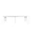 Console blanche extensible de 118,50 po de long, polyvalente pour diverses utilisations Bureau extensible multifonctionnel-54124321