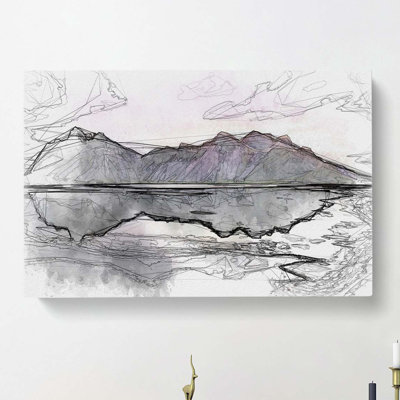 Black Sand Beach Iceland In Abstract - Wrapped Canvas Print