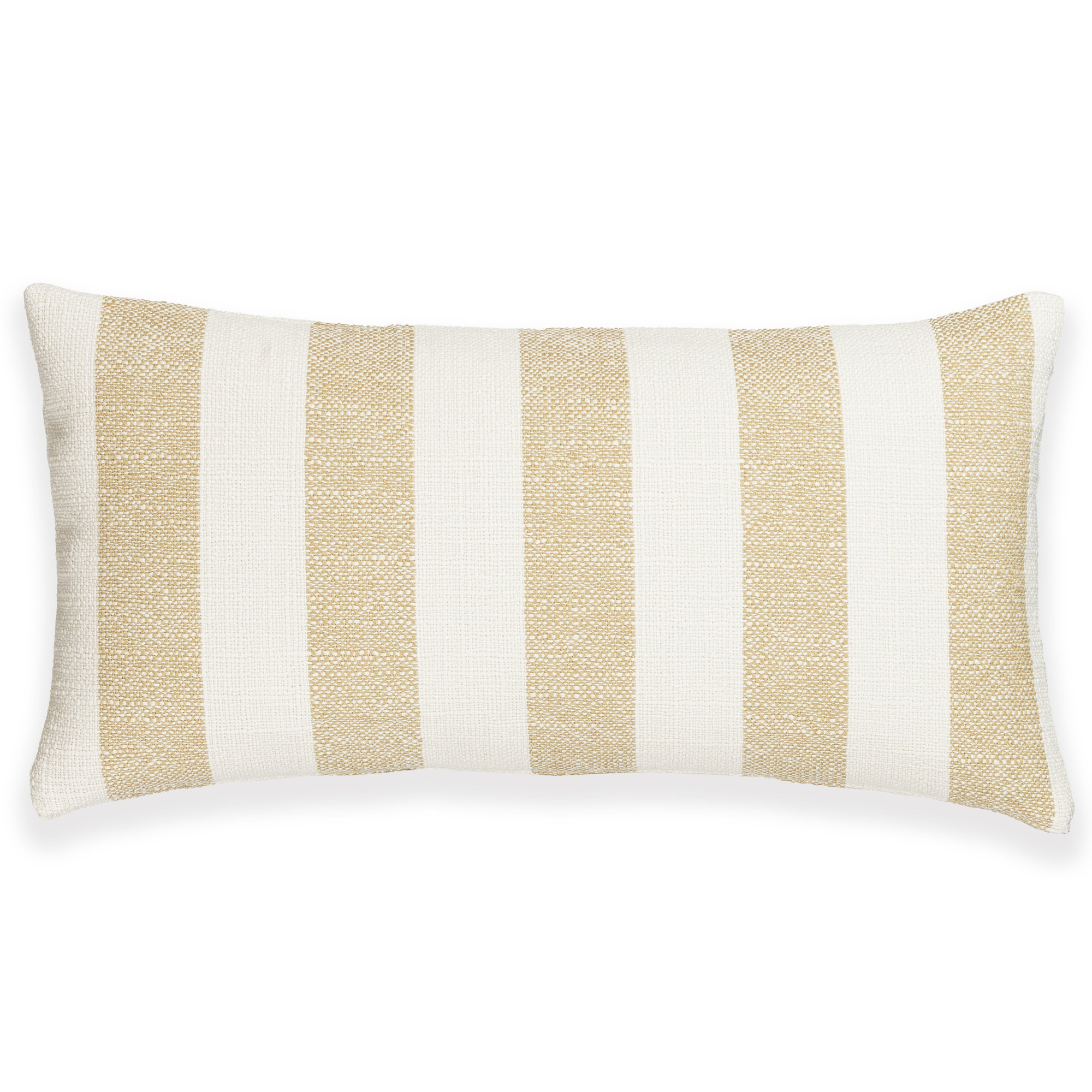 Birch Lane Harding Throw Pillow Lumbar, Feather, Yellow Striped