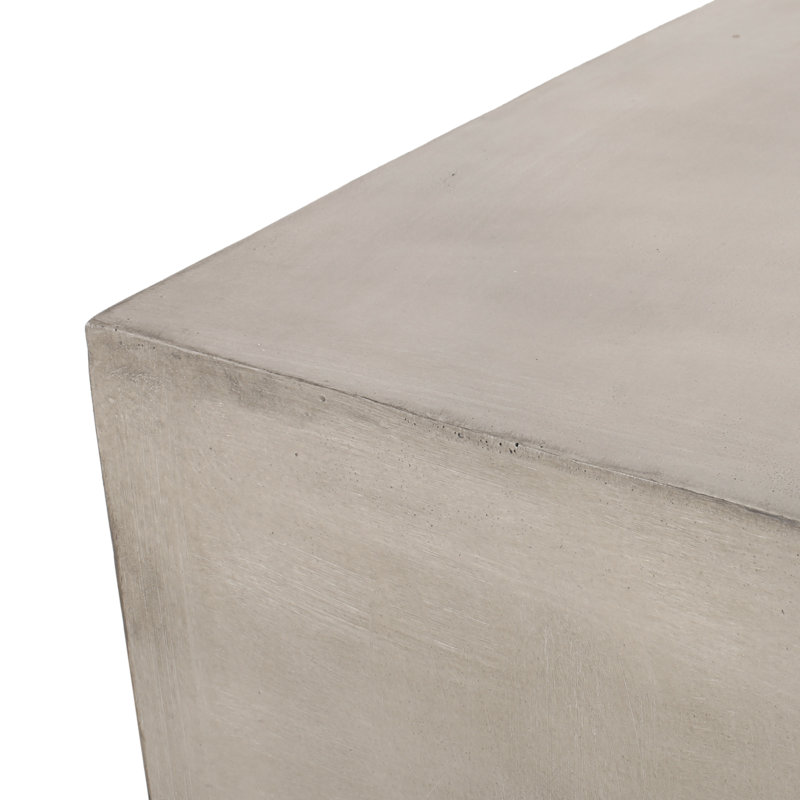 Table d'appoint d'extérieur carrée MGO, gris clair