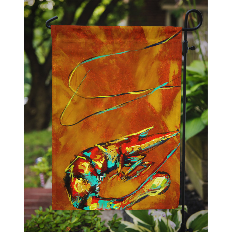 Drapeau de jardin à 2 côtés à la crevette de maïs de caramel