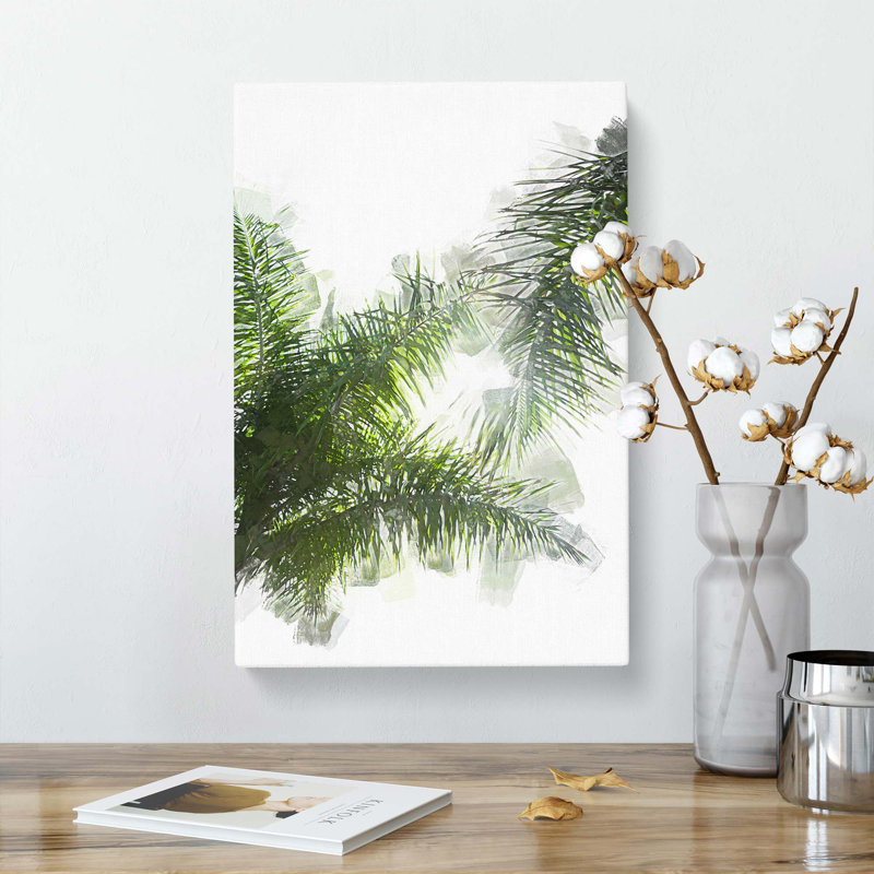 Maspalomas Palm Tree Fronds In Abstract - Wrapped Canvas, 50cm H x 35cm W x 3cm D