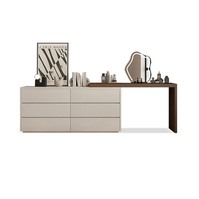 Makeup Vanity with Light mirror,6 drawers