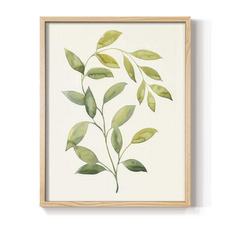 Wilted Vine I Framed Print - Solid Wood, Natural, 11" H x 9" W