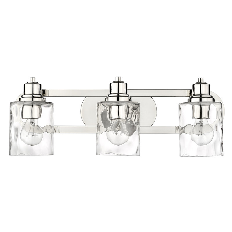 Meuble-lavabo 3 lumières 3 lumières, Nickel poli