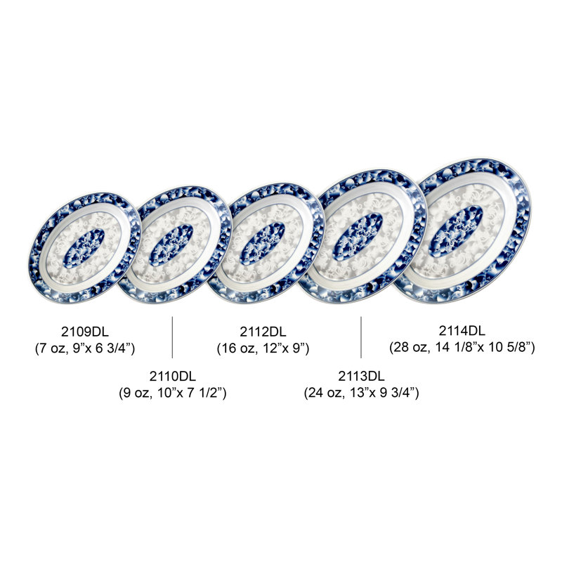 Thunder Group Inc. Dragon Melamine Platter, 1.14" H x 10.12" W x 7.36" D