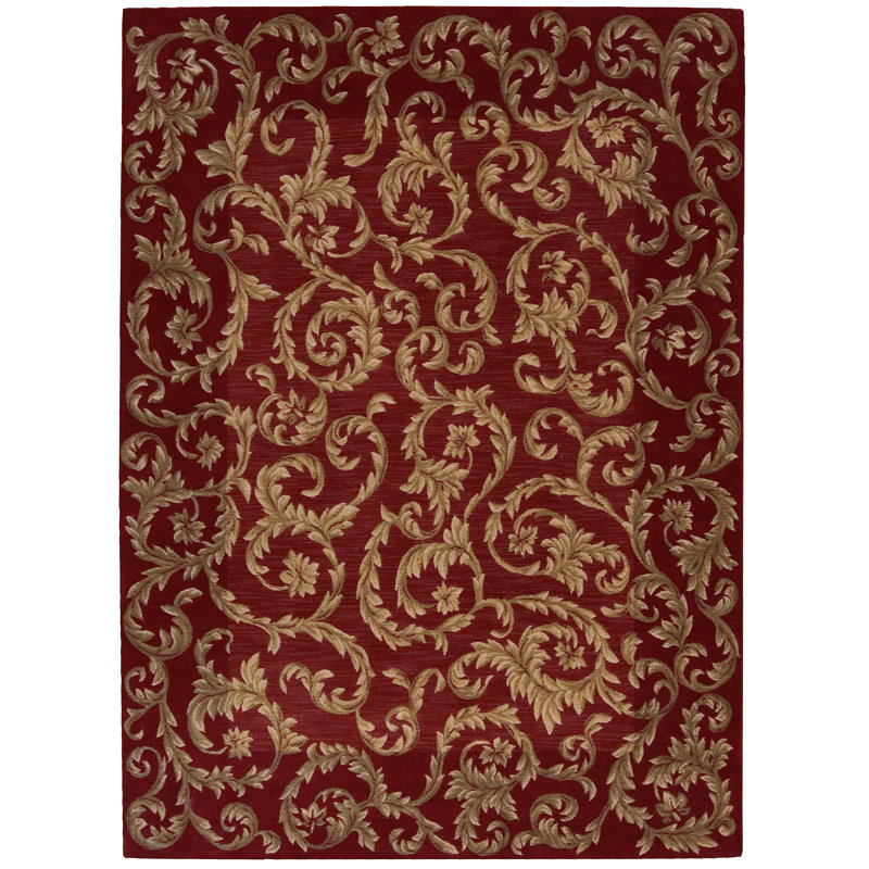 Tapis de zone sienna laine Karin, Rectangle 2 pi x 5 pi 9 po
