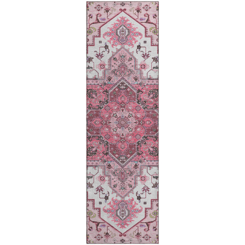 Premium Machine Washable Corum AMF1036 Oriental Rug, Runner 2'3" x 7'6"