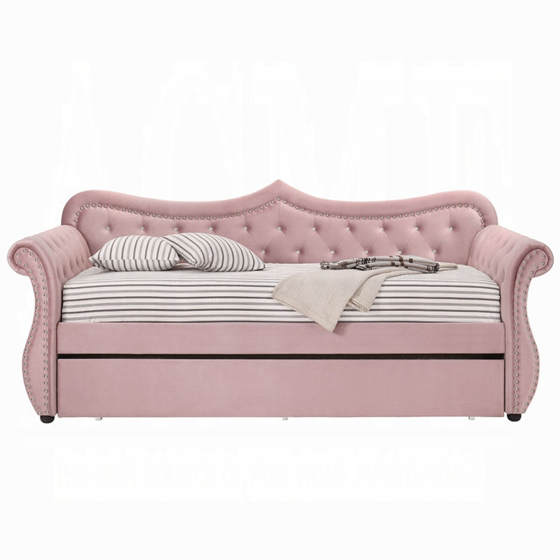 Adkins Daybed W/Trundle, Pink