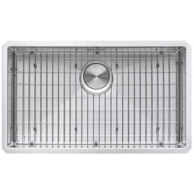 Évier de cuisine simple en acier inoxydable encastrable 32 pouces Ruvati
