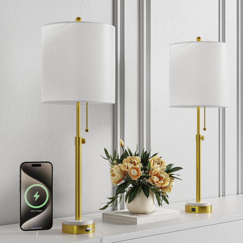 Leandra Adjustable USB Table Lamp