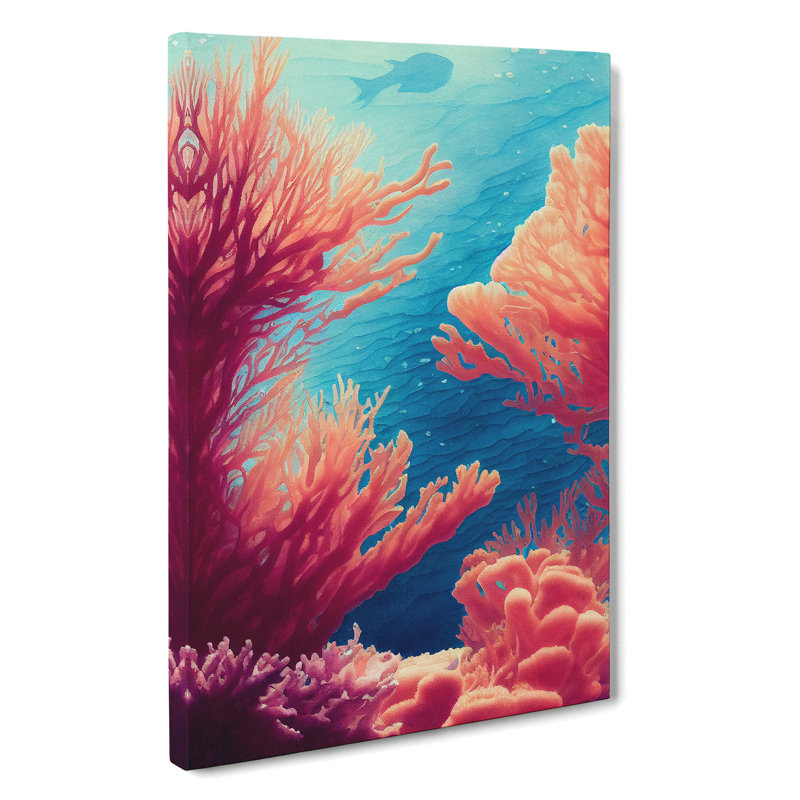 Stupendous Coral Reef - Wall Art, 76cm H x 50cm W, Wrapped Canvas, No Matte