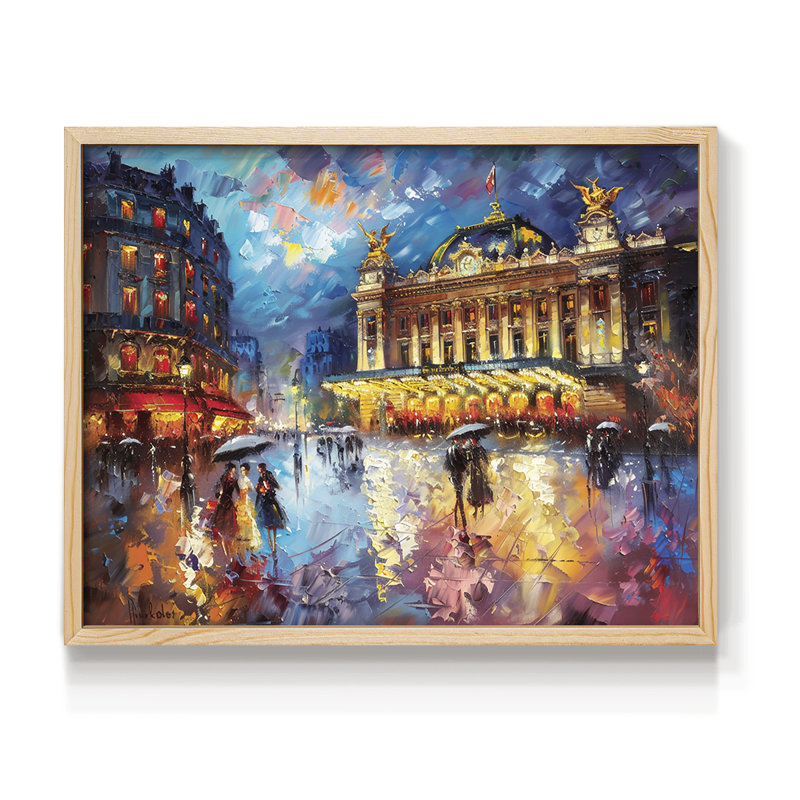Landscape Series-CXII -Framed Print - Restickable, H 8 po x l 10 po, Naturel