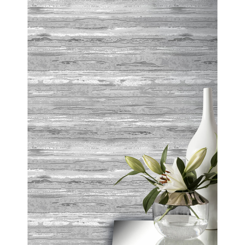 Rouleau de papier peint texturé L 33 pi x l 20,8 po, Argent