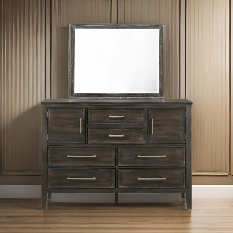 Rectangle Dresser Mirror, Brown