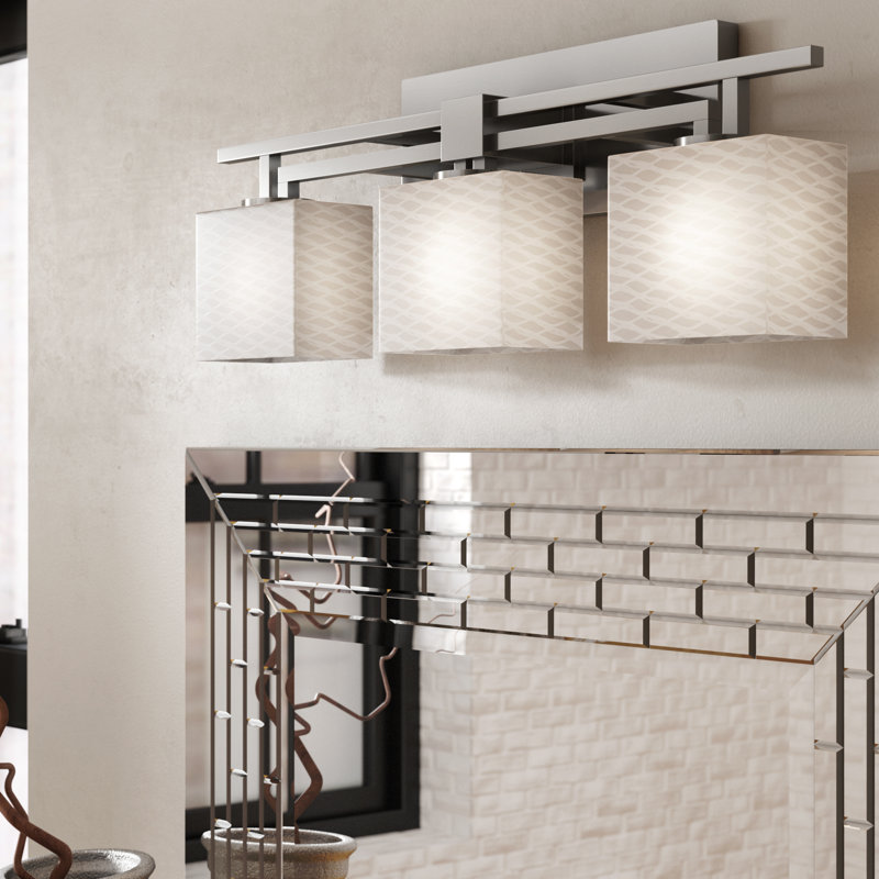 Éclairage pour meuble-lavabo 3 lumières Casson, Noir mat, Tissage