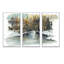 «River In Woods Watercolor», peinture sur toile 3 pièces-731643752-731643756