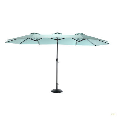 Grand parasol d'extérieur double face 14,8 pi avec manivelle (sans base)