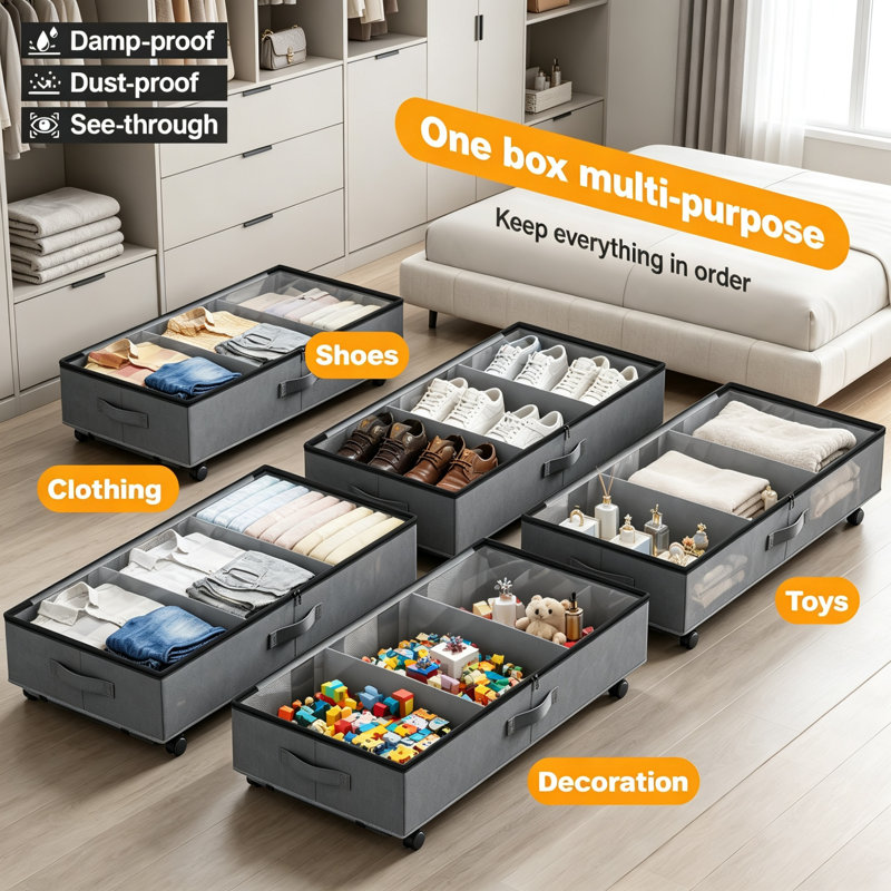 Rebrilliant Fabric Underbed Storage