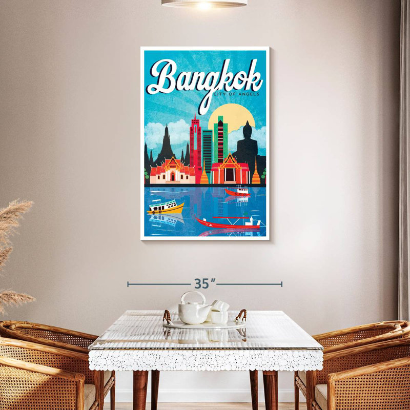 Affiche rétro de bangangourisme, H 45 po x l 30 po
