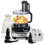 Combiné hachoir et mélangeur pour robot culinaire, lames polyvalentes pour trancher, déchiqueter, gros calibre, 12 tasses de 600 W