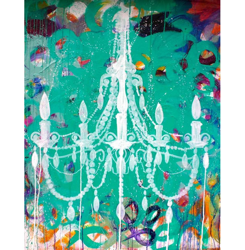 Art sur toile tendue avec galerie Astoria Grand Youngstrom, Kent: lustre émeraude, H 18 po x l 15 po