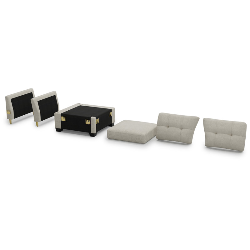 Chenille Module d'angle modulaire de canapé modulaire en chenille, Beige