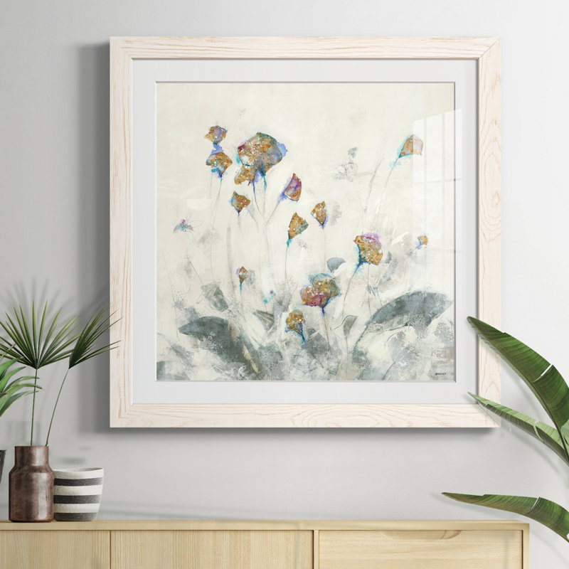 Bloom I - peinture encadrée, H 35,5 po x l 35,5 po x P 1,5 po, Papier blanc