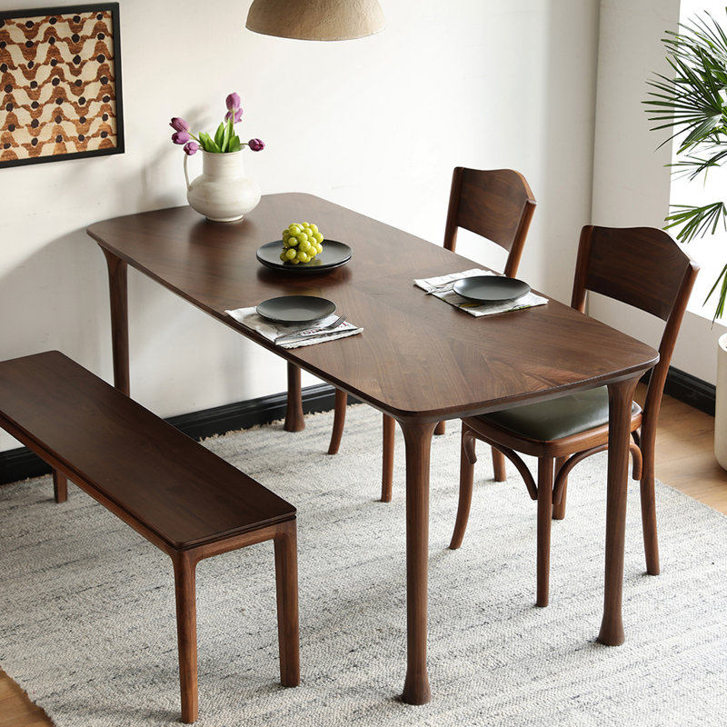 Table de salle à manger rectangulaire Vintage, H 29,52 po x L 70,86 po x l 29,52 po 