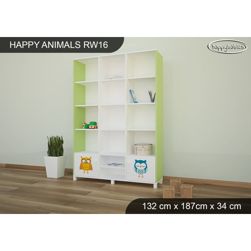 187cm H X 132cm W Kids Bookcase, Green