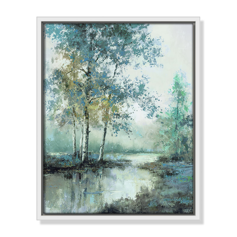 «Stoneham Spring's Grace II» par T.C. Chiu, H 15,5 po x l 12,5 po, Blanc