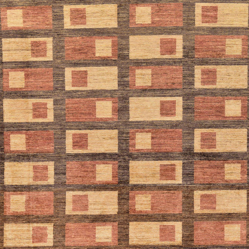 Tapis abstrait moderne 128, Carré 8 pi
