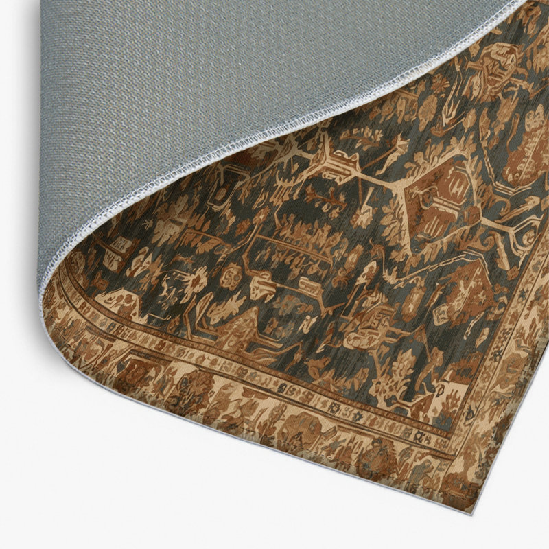 Tapis turc intérieur et extérieur brun, Rectangle 9 pi x 12 pi