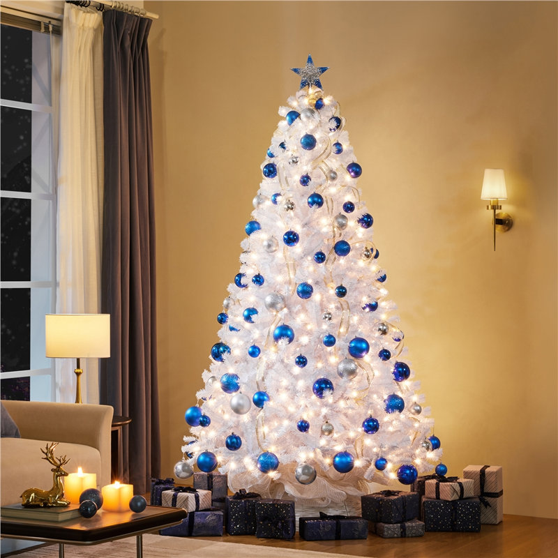 Arbre de Noël illuminé avec 9 lumières DEL multicolores, H 7,5 pi