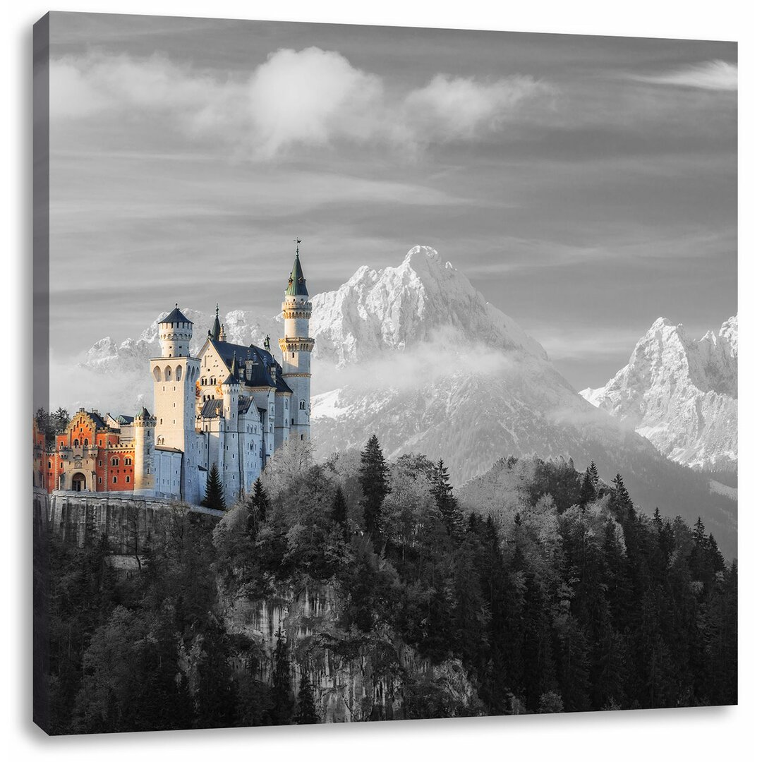 Leinwandbild Schloss Neuschwanstein im Herbst