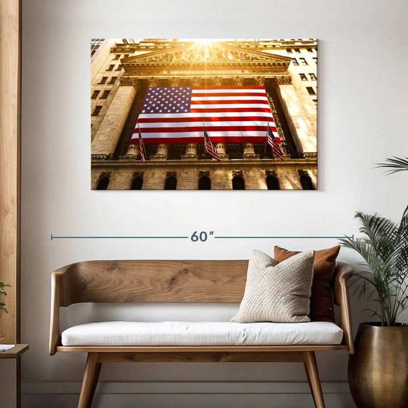 Borges Wall Street US Flag, 30" H x 45" W