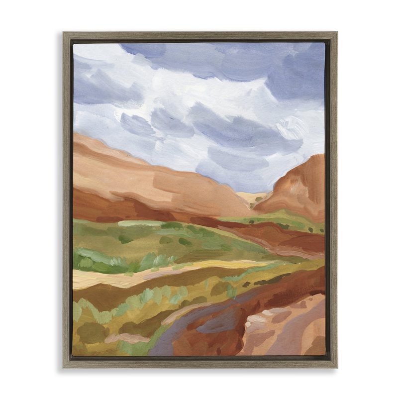 Arizona Perspectives, paysage occidental, cadre encadré noir, art par Victoria Barnes, H 21 po x l 17 po