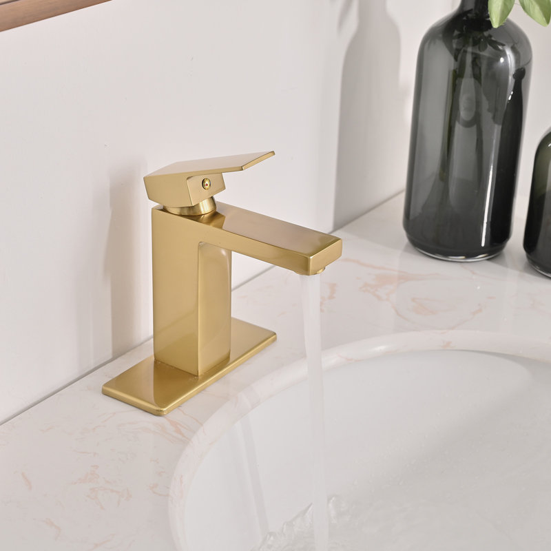 Single Handle Single Hole Bathroom Faucet Modern Deck Mount Brass Vanity Basin Bathroom Sink Faucets