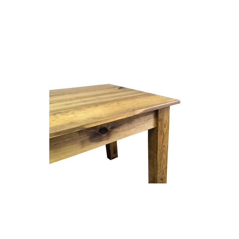 Table de salle à manger Rizzo, Bois de grange, H 30 po x L 54 po x l 54 po