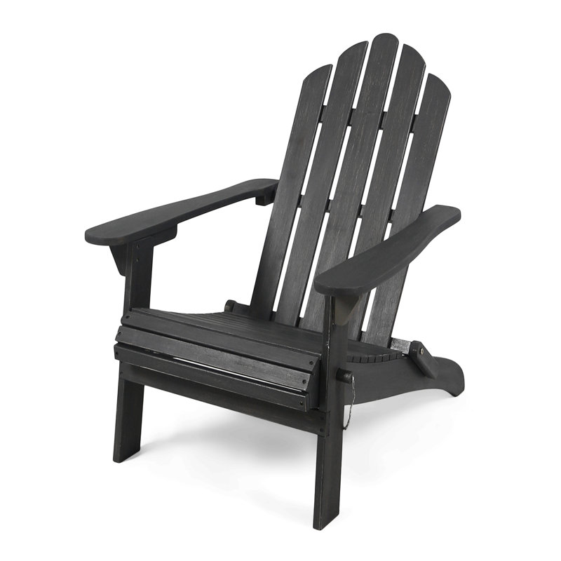 Hollywood Foldable Adirondack Chair, Dark Gray